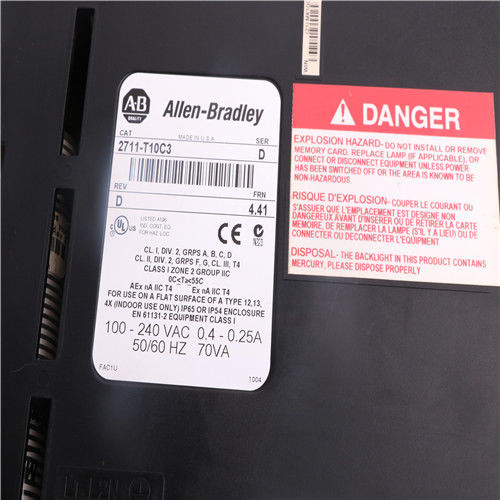 Allen Bradley 2711-T10C3 AB 2711-T10C3| Allen Bradley 2711-T10C3 Panelview 1000  In Stock