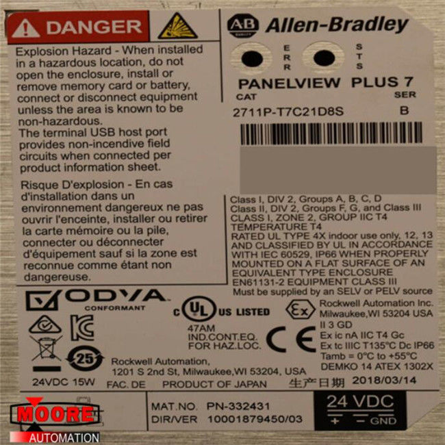2711P-T7C21D8S 2711PT7C21D8S Allen Bradley AB PanelView Plus 7 Operator ...