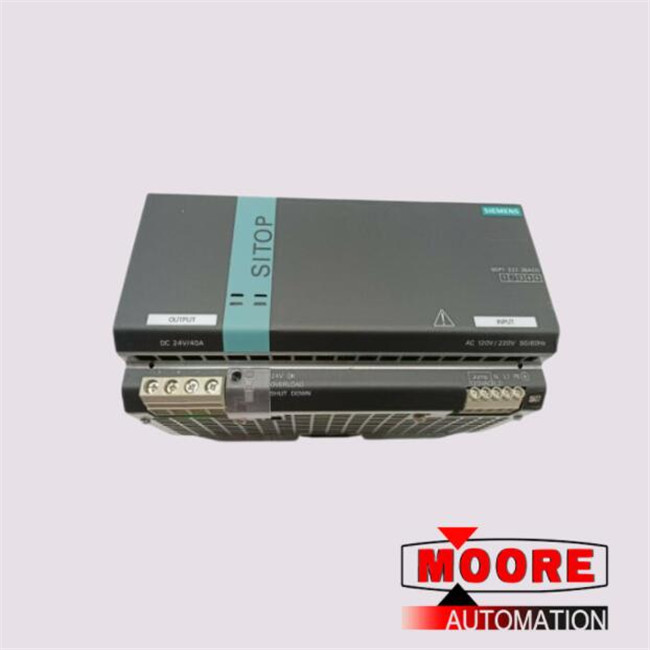 Siemens 6EP13373BA00 Power Supply, 1 PH, AC-DC, 24V, 40A, 120-230V In, Din Rail Mount