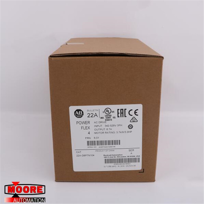 22AD8P7N104 22AD8P7N104 AllenBradley AB PowerFlex 4 3.7 kW (5 Hp) AC